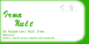 irma mult business card